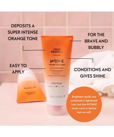 Four Reasons Hair Tinting Conditioner - Intensive Orange Semi-Permanent Hair Color | Natural Flushing & Gentle Tinting - Buy Online on GoSupps.com
