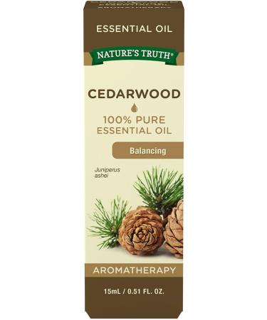 Nature's Truth Cedarwood Essential Oil 100% Pure 0.51 Fl Oz | Best Essential Oils for Aromatherapy & Wellness - Buy Online on GoSupps.com