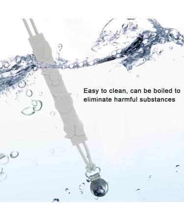 BAOK Baby Pacifier Holder - 4 PCS Stainless Steel Anti-Drop Chains Silicone Accessories for Hospitals | Shop Now - Buy Online on GoSupps.com