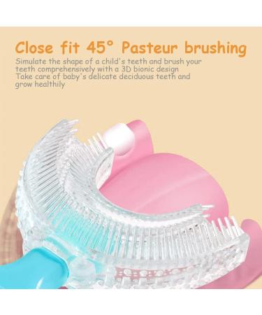 3 Pack Kids U-Shaped Toothbrush Food Grade Soft Silicone Brush Head 360 Whole Mouth Manual Training Tooth Brush for Toddlers and Children 6-12 Years Old - Buy Online on GoSupps.com