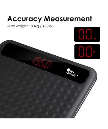 Digital Body Weight Bathroom Scale  High Precision Measurements Scales with Large Non Slip Silicone Platform and LCD Digital Display  400lbs/180kg Capacity (Black) 1-Black - Buy Online on GoSupps.com