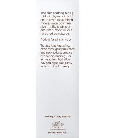 Mineral Fusion Facial Toner - Soothing Skin Formula, 3.3 oz | Hydrate & Refresh - Buy Online on GoSupps.com
