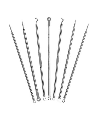Blackhead Remover  7-in-1 Stainless Steel Pimple Extractor Tool Acne Removal Kit by HAWATOUR