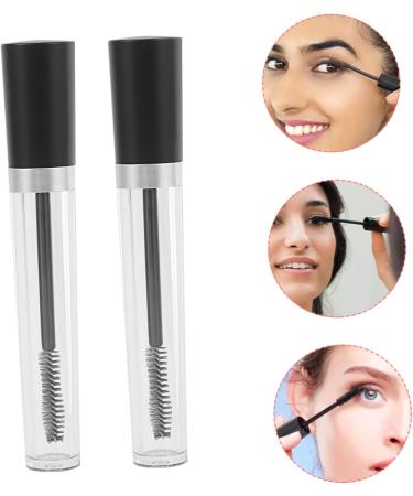 Healeved 2 Sets Empty Mascara Tube Kit Empty Mascara Tube and Wand Empty Eyelash Cream Bottle Plastic Black - Buy Online on GoSupps.com