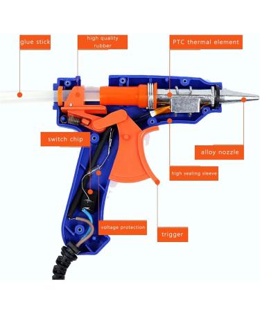 ZFYOUNG Mini Hot Glue Gun Set - 10 Glue Sticks Included | 20w Blue Hot Glue Gun for Quick Repairs, Artist DIY Art, and Home Projects - Buy Online on GoSupps.com