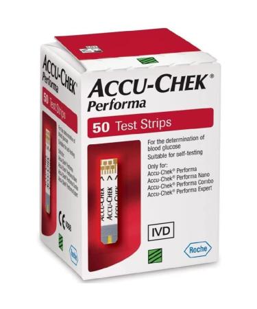 Blood Glucose Test Strips, 50 Strips for Accu-Chek Performa 50 Count (Pack of 1)