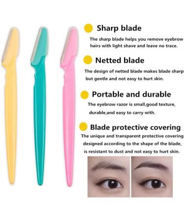 JSDOIN Eyebrow Razors - Precision Shaping & Trimming | Pack of 12 Multipurpose Face Razors - Buy Online on GoSupps.com