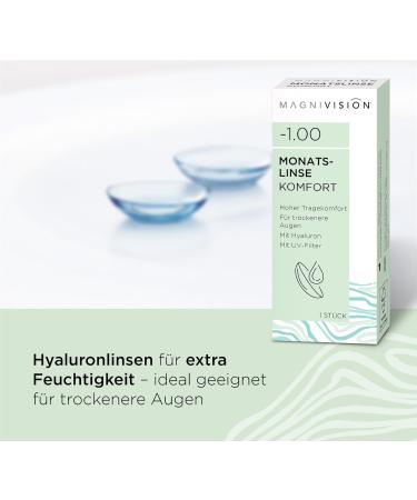 Magnivision Monthly Comfort Soft Contact Lenses -3.00 Dpt | Hyaluron & UV Filter for Sensitive Eyes Preservative-Free - Buy Online on GoSupps.com