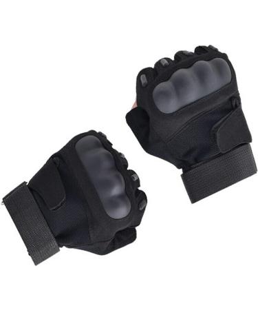 DDK Military Army Tactical Gloves - Fingerless Hard Knuckle Combat Gloves for Men - Black - Large - Buy Online on GoSupps.com