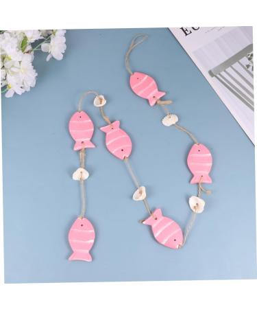Alipis 1 Pc Fish Hanging Ornament Wedding D cor Woodsy Decor Wood Decor Pink Hanging String Shell Pink 102X4.2CM - Buy Online on GoSupps.com