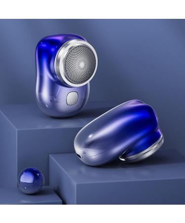 Portable Electric Razor for Men - USB Rechargeable Mini Shaver for Travel & Home - One Button Operation - Perfect Gift (Blue - Buy Online on GoSupps.com
