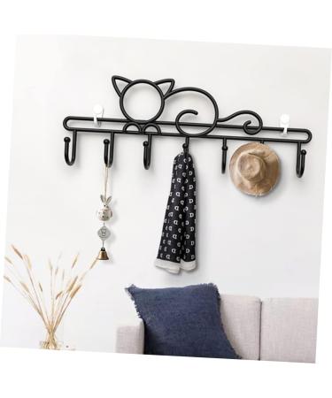 Alipis 7 Kitten Wall Hanging Wall Mounted Towel Holder Towel Hook Coat Hook Over Coat Racks Hook Rack Rural 46X14.5CM Black - Buy Online on GoSupps.com