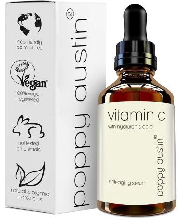 Poppy Austin Vitamin C Face Serum with Hyaluronic Acid - Brightening & Hydrating Anti-Aging Formula (1 Oz - Buy Online on GoSupps.com