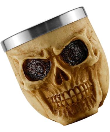 Stainless Steel Shaving Bowl Foaming Soap Bowl Facial Hair Beard Brush Mug Skull for Halloween Costumes - Buy Online on GoSupps.com