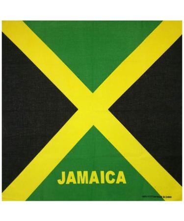 Wowowo headband Bandana Flag from Jamaika Druck Unisex Square Bandanas cotton hair scarf biker motorcycle neckerchief hip-hop headwrap patriotic accessory