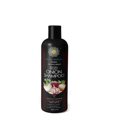 AYURVEDASHREE Red Onion Hair Growth & Hair Fall Control Shampoo   With Curry Leaf  Hibiscus  Indian Alanket  Blend of 14 Botanicals 200ML - SLS and Paraben Free - 100% Safe & Organic - All Hair Type