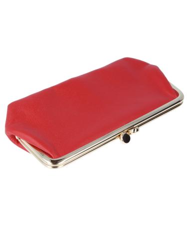 Paule & Knopf Elegant faux leather bag case JUDITH with practical snap closure in elegant design in red
