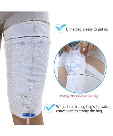 Comfortable Catheter Leg Bag Holder Cover - Ultra-Soft & Breathable Foley Leg Bag Sleeves for Caregivers - International Shipping Available - Buy Online on GoSupps.com