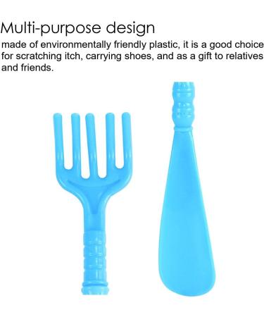 Ergonomic Long Handle Back Scratcher & Shoe Horn | Blue Itching Relief Tool - Buy Online on GoSupps.com
