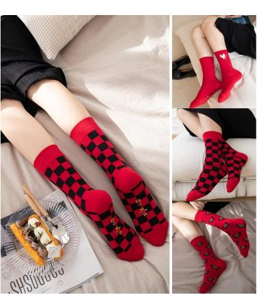 Chinese New Year Red Women's Sports Socks - 4 Pairs for Spring Festival Good Luck - Buy Online on GoSupps.com
