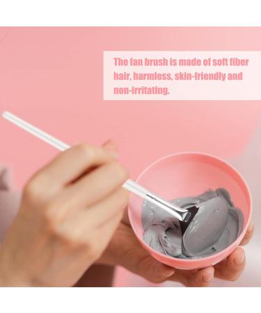 SAVITA 4Pcs Fan Brushes Fan Mask Brush Soft Facial Brushes Tools Facial Mask Applicator Brush Face Mask Brushes Makeup Brushes for Peel Sleeping Mask Mud Mask Makeup(Gradient Brown) 20.5cm/8 inches gradient brown - Buy Online on GoSupps.com