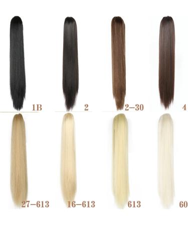 Ponytail Extensions 24inch Synthetic Claw Clip On Straight Ponytail Hair Extension Ponytail Extension Hair for Women Pony Tail Hair Hairpiece for Women(Color:60-01) - Buy Online on GoSupps.com