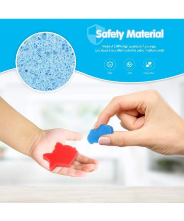 LEOBRO 30pcs Sponge Painting Shapes for Toddlers - Assorted Patterns for Early Learning - Buy Online on GoSupps.com