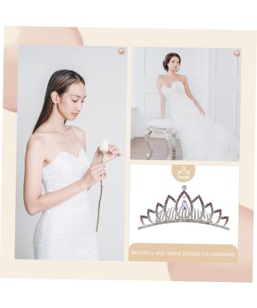 FRCOLOR Luxury Colored Rhinestone Crown Alloy Bride Comb Wedding Wood Display Base - Buy Online on GoSupps.com