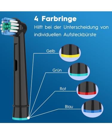 HSYTEK 12 Black Replacement Brushes for Oral-B Vitality Genius X Pro 1 750 Pro 3 - Compatible Toothbrush Attachments (1 Pack) - Buy Online on GoSupps.com