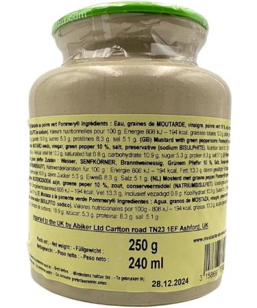 Pommery Mustard Trio with Wholegrain Honey and Green Peppercorn Mustard 250g x 3 - Buy Online on GoSupps.com