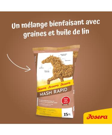 JOSERA Mash Rapide 15 kg | Premium Horse Food | Flax Seed and Mineral Mash | Grain Free | For Shiny Hair and Healthy Hooves | 15kg Bag - Buy Online on GoSupps.com