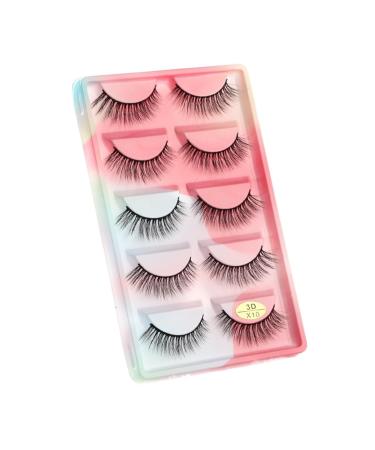 UAMOU Mink Eyelashes 10/50/100 Boxes Fluffy 3D Mink Lashes Makeup Natural Long Volume False Eyelashes Bulk Faux Cils Custom Cheerfully (Color : 5 Pairs X10CS Size : 10 Boxes)