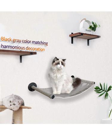NEECONG Wall Mounted Cat Hammock - Sleek Furniture for Sleeping, Playing, Climbing, & Lounging - Holds up to 45 lbs - Metal Bracket - Buy Online on GoSupps.com