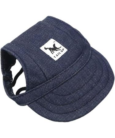 Urfeda Dog Baseball Cap - Adjustable Sun Protection Hat for Pets - Summer Travel Cap with Ear Holes - Navy Blue XL - Buy Online on GoSupps.com
