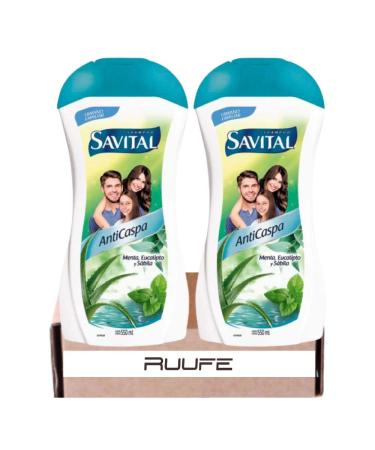 Shampoo savital anticaspa contiene eucalipto menta y sabila (2 pack) Shampoo anticaspa shampoo savital Colombiano