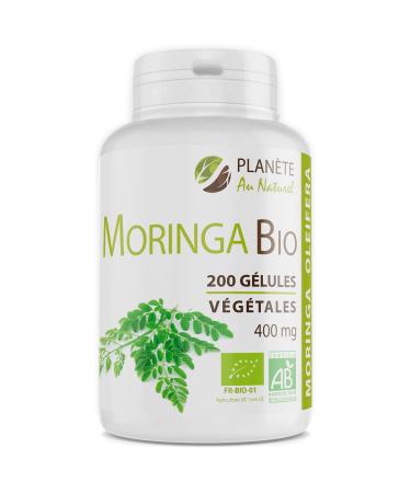 Moringa Oleifera Bio - 400mg - 200 g lules v g tales 200 count (Pack of 1)