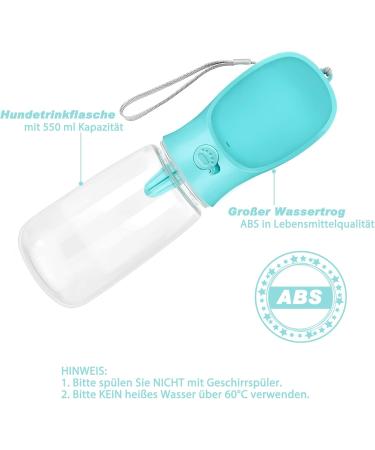 Nepfaivy 550ml Portable Dog Water Bottle & Feed Container Ideal for Hiking & Travel - Buy Online on GoSupps.com