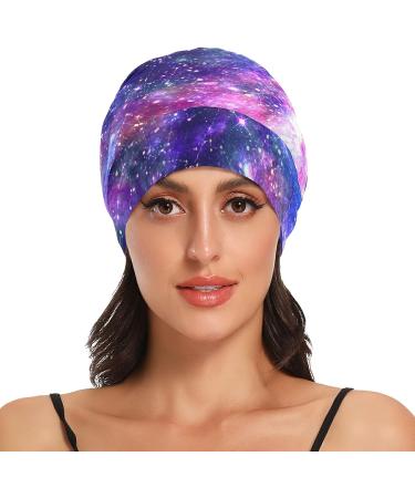 JUAMA Galaxy Night Sleep Cap - Satin Lined Slouchy Beanies for Women - Buy Online on GoSupps.com