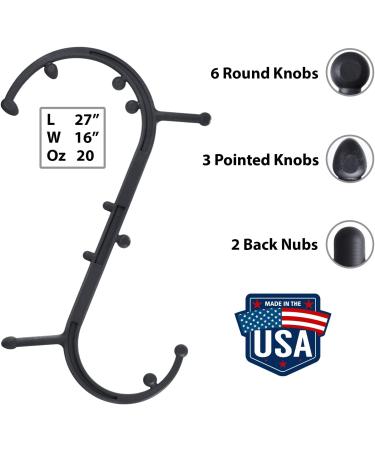 Body Back Buddy Classic - USA Made Trigger Point Massage Tool, Manual Self Massager 2 Pack - Black Marbled - Buy Online on GoSupps.com