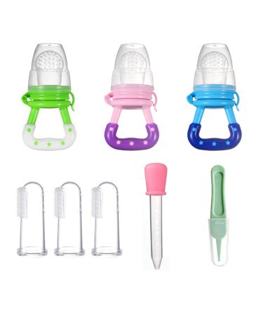3-pack Kauschnuller for babies with 3 thumb brushes 1 dropper 1 cleaning tweezers baby food accessories gift for newborns girls boys