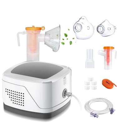 BACNUNN Nebulizer Machine for Adults: Desktop Compressor with 2 Set Mouthpiece & Mask Accessories for Home Use - Portable Personal Jet Treatment Machine for Kids