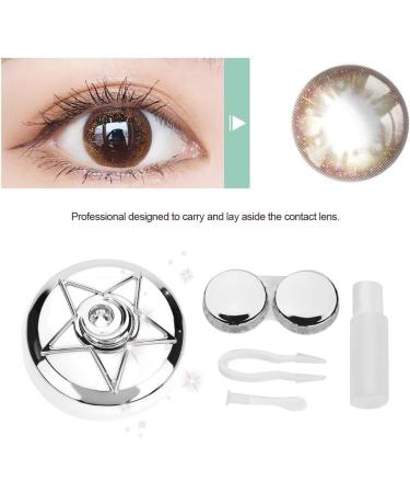 Buy Portable Contact Lens Case with Mirror - 3 Colors | Pentagram Shape Lens Container (White) | International Shipping - Buy Online on GoSupps.com