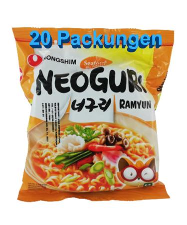 rumarkt Neoguri Instant Noodles Seafood & Mild Pack of 20 (20 x 120g)