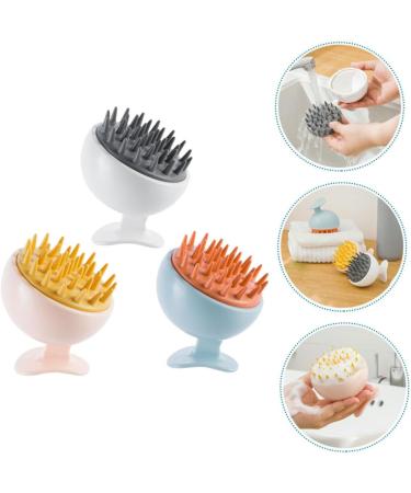 Combined 3 Silicone Shampoo Brushes for Scalp Massage - Hair Peeling & Care | International Shipping - Buy Online on GoSupps.com