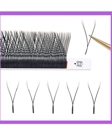 0.05 YY Shape Black Eyelash Extensions | Premade 2D Mink Lashes (12mm) | Soft Thick & Natural Volume Makeup - Buy Online on GoSupps.com
