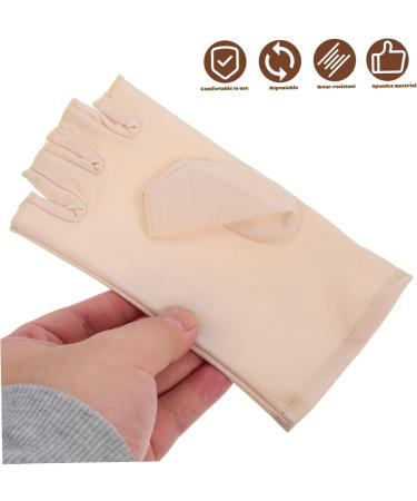 Ipetboom 1 Pair Nail Gloves Miss Touch Screen Accessories Spandex 17x8.5cm Beige - Buy Online on GoSupps.com