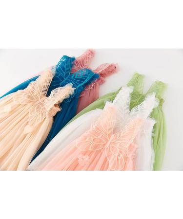 PythJooh Baby Girl Tulle Dress with Butterfly Wings | Toddler Princess Dress | 2-3 Years | Dusty Pink - Buy Online on GoSupps.com