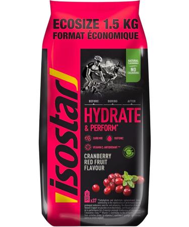 Isostar Isostar - Hydrate & Perform Cranberry and Red Fruit Flavor - Isotonic Drink Powder - 1.5 kg (37 servings)