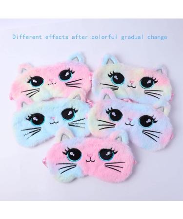 Royal Hong Beauty Kids Plush Sleep Mask - Cute Eye Mask for Girls & Women, Ideal for Travel, Nap, and Relaxation - Soft Blindfold with Big Eye Cat Design - Buy Online on GoSupps.com