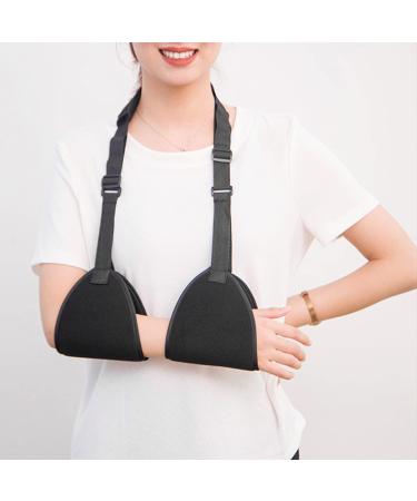 ZJchao Arm Suuport Sling  Shoulder Abduction Sling Immobilizer Arm Pillow for Injury Support Rotator Cuff Sublexion Surgery Dislocated Broken Arm(black)